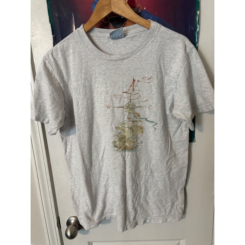 Vintage Caribbean Soul Shipwreck Rum T-Shirt Mens Medium Gray Changes Latitude